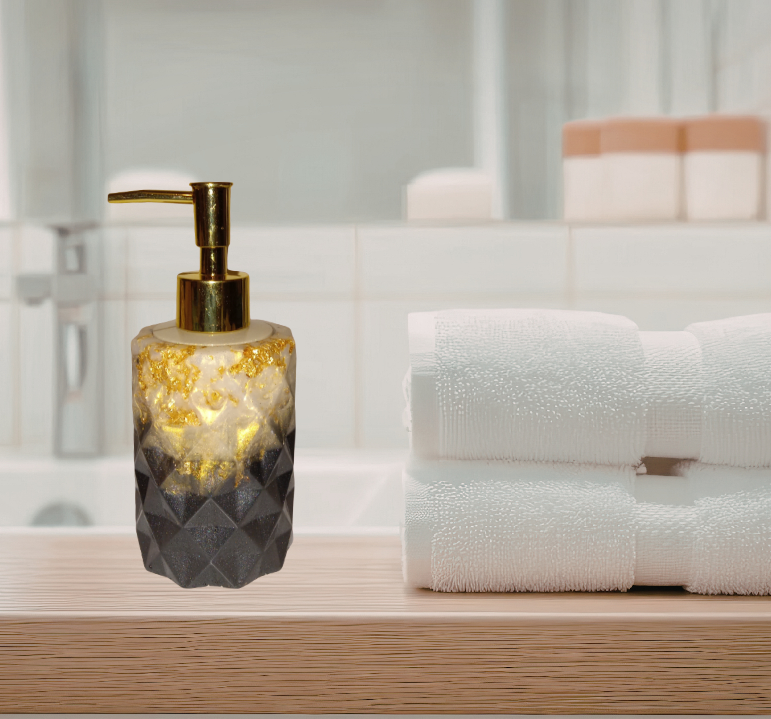 Handcrafted Resin Soap/Lotion Dispenser